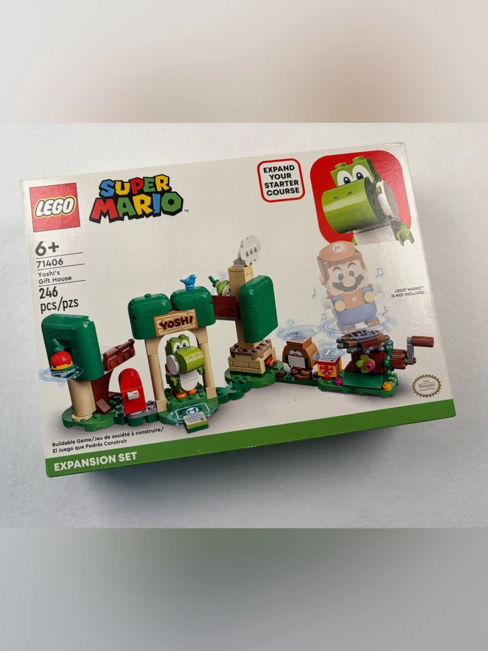 NWT Lego Nintendo Super Mario 71406 Yoshi’s Gift House Expansion Set Retired
